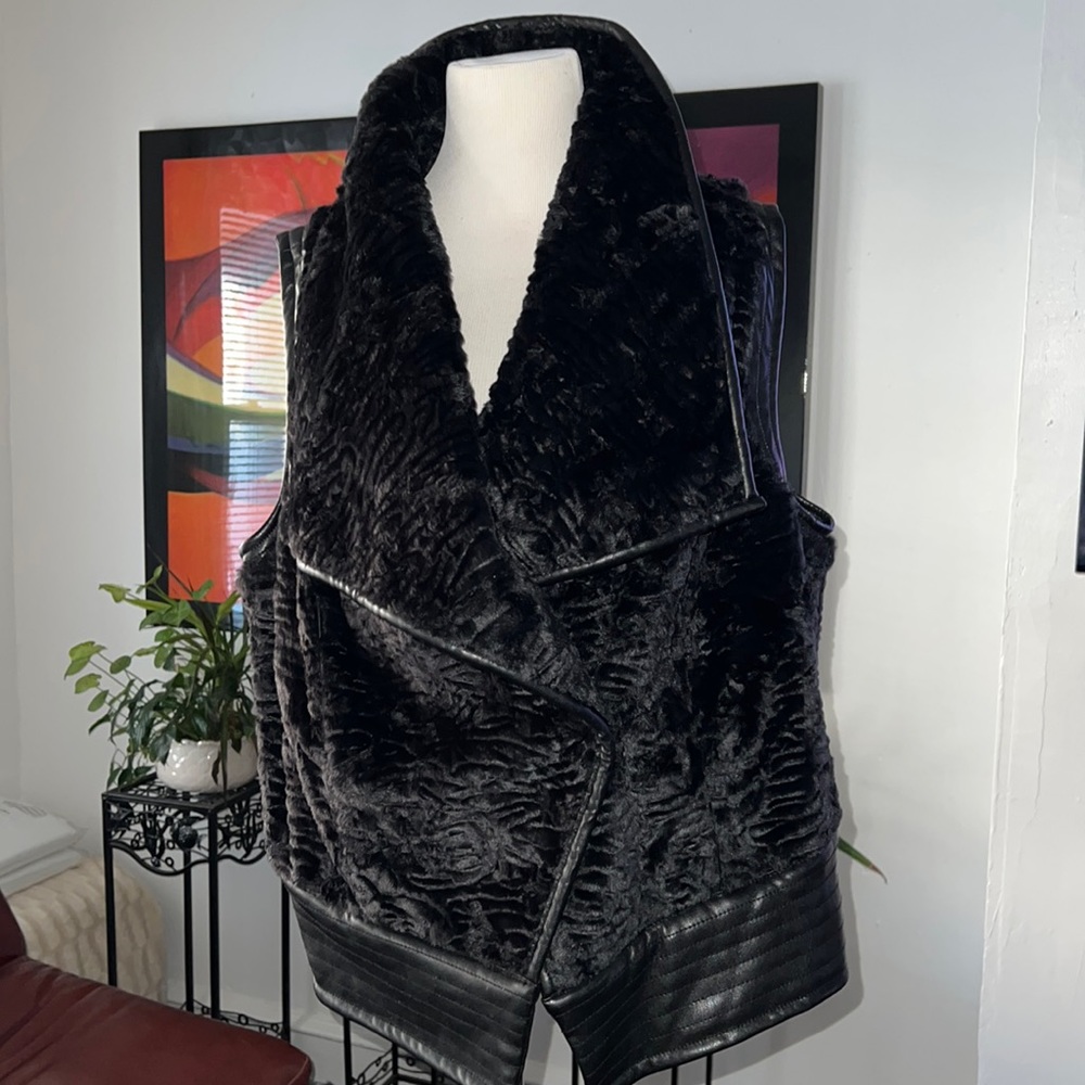 Faux Lamb Leather Vest